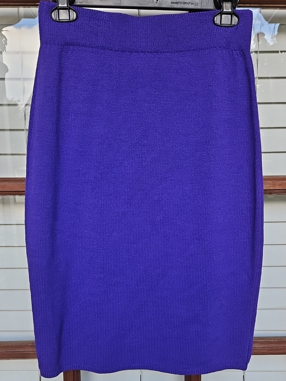 St. John Collection Vintage Classic Purple Santana Knit Pencil Skirt - Women's